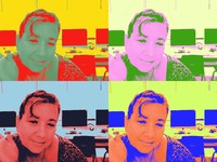 Sra Wicker playing with her Photobooth Sra Wicker playing with her Photobooth